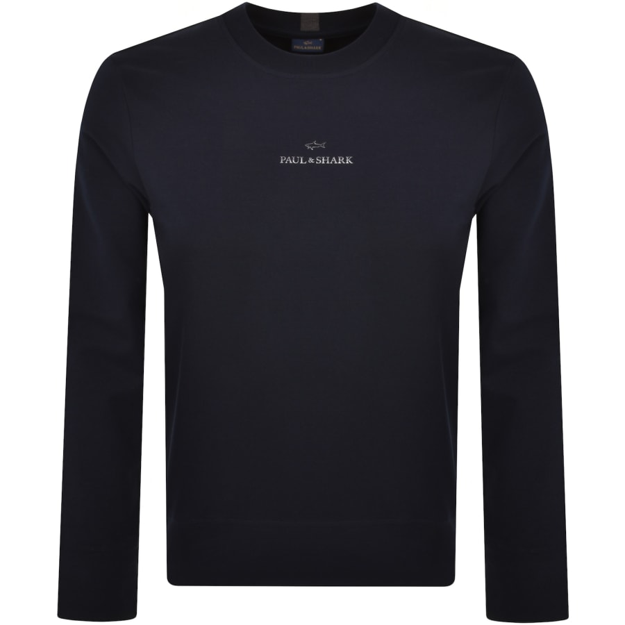 Paul And Shark Stretch Logo Sweatshirt Navy | Mainline Menswear